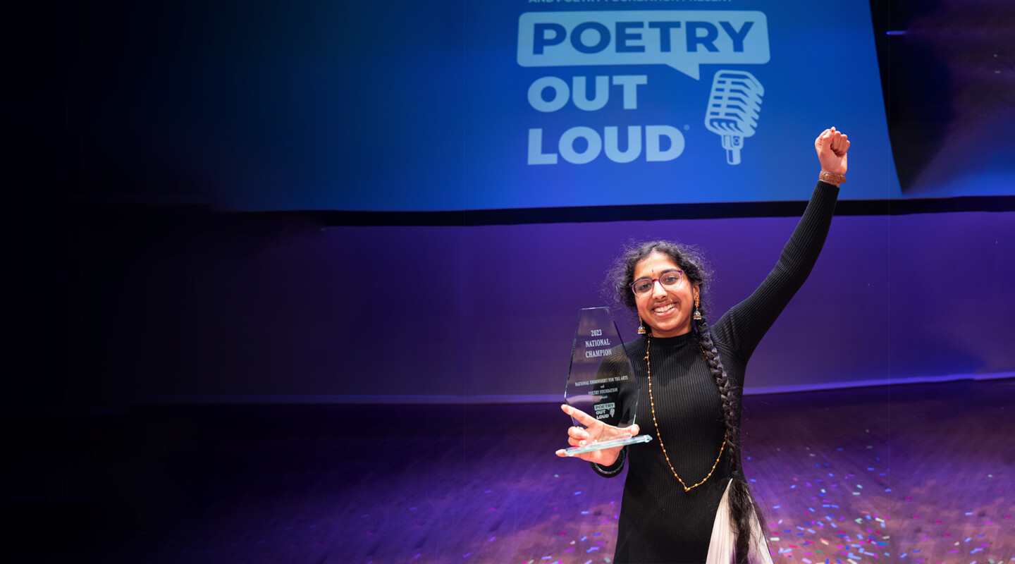 2023 Poetry Out Loud National Champion Sreepadaarchana Munjuluri 